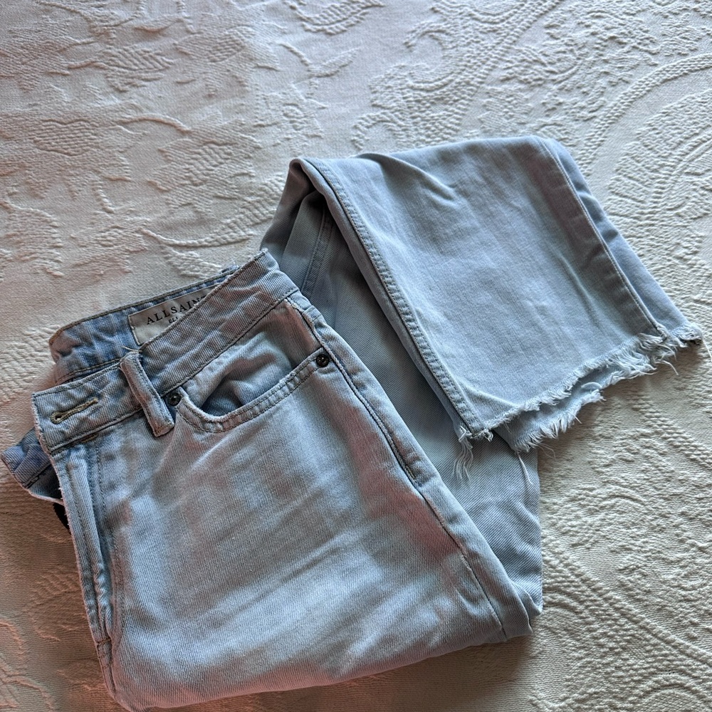All Saints High Rise Light Blue Jeans